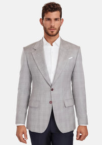 French Gray Checked Ellis Jacket