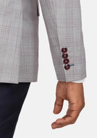 French Gray Checked Ellis Jacket - SARTORO144
