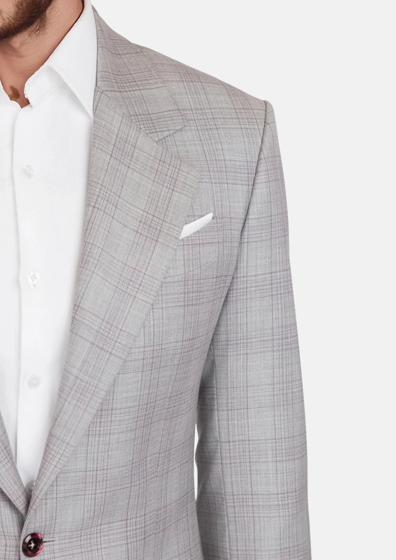 French Gray Checked Ellis Jacket - SARTORO892