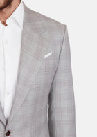 French Gray Checked Ellis Jacket - SARTORO397