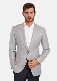 French Gray Checked Ellis Jacket