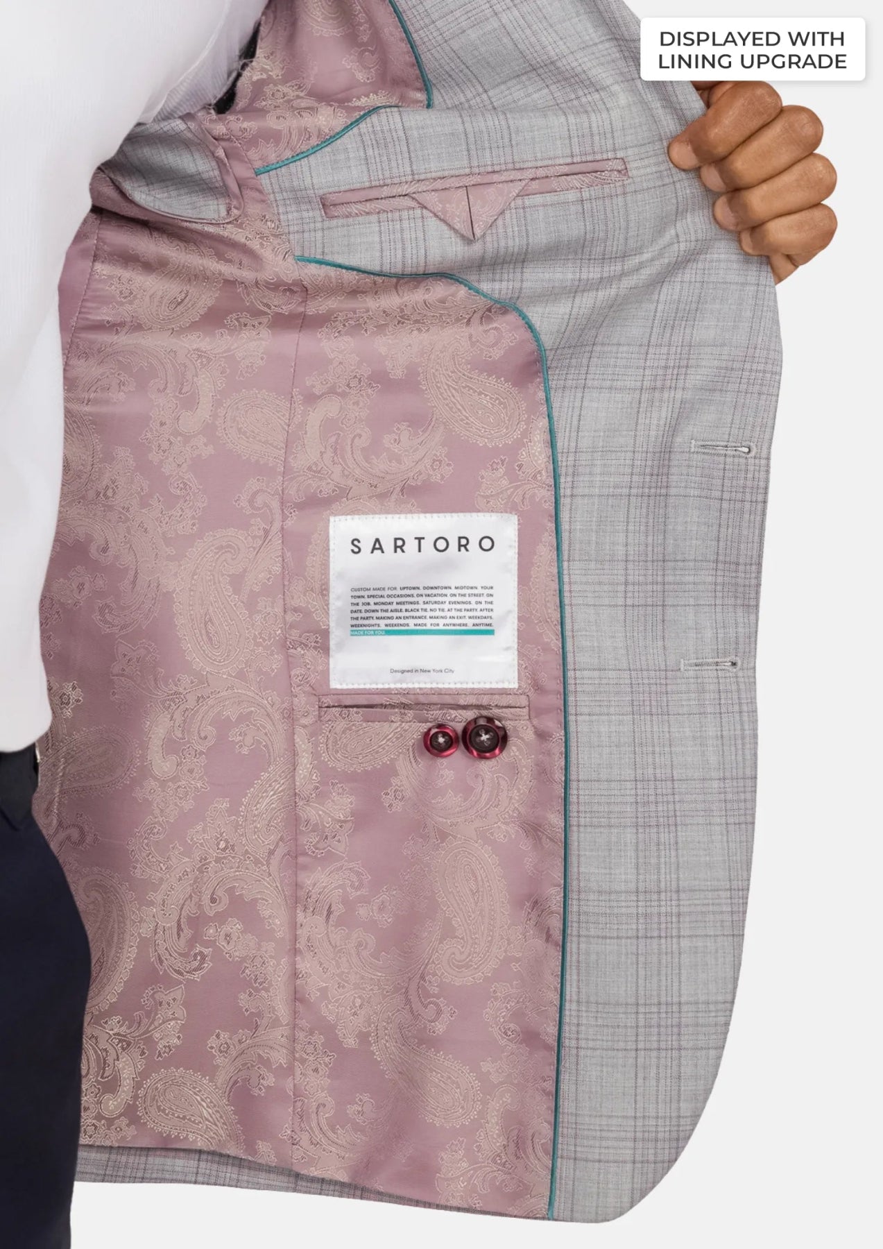 French Gray Checked Ellis Jacket - SARTORO