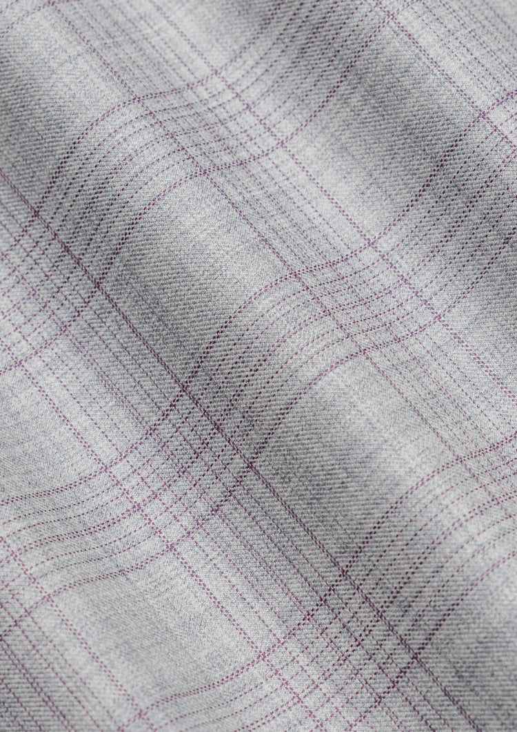 French Gray Checked Ellis Suit - SARTORO352