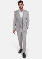 French Gray Checked Ellis Suit - SARTORO222