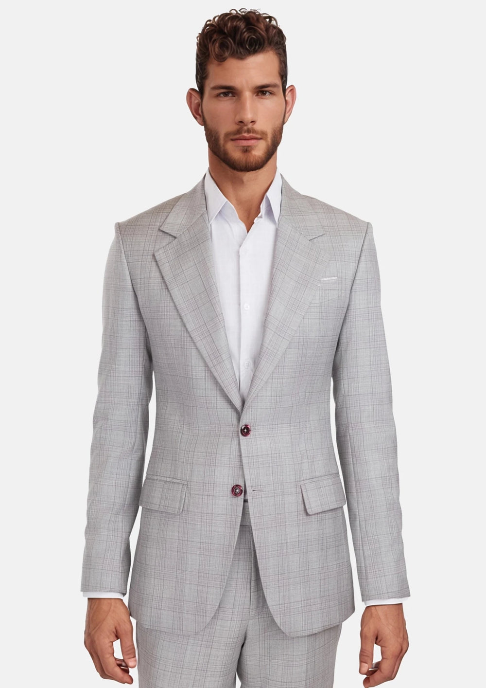 French Gray Checked Suit369
