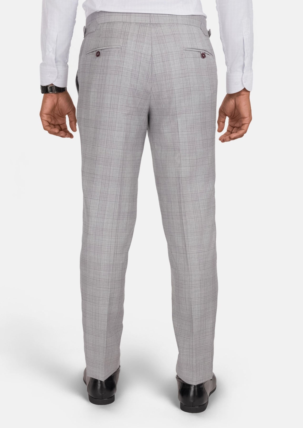 French Gray Checked Pants - SARTORO