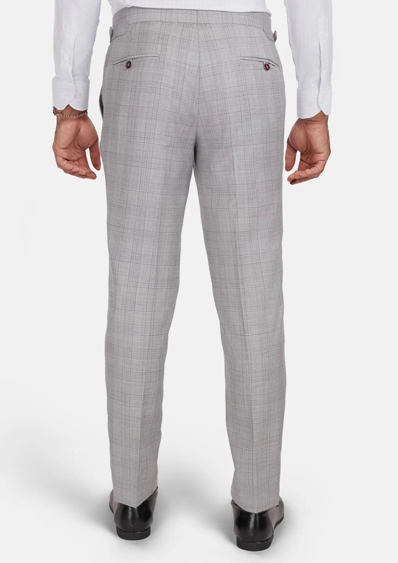 French Gray Checked Pants - SARTORO42