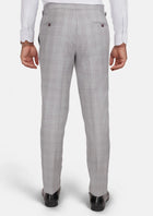 French Gray Checked Pants - SARTORO747