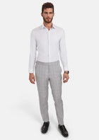 French Gray Checked Pants - SARTORO949