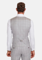 French Gray Checked Vest - SARTORO260