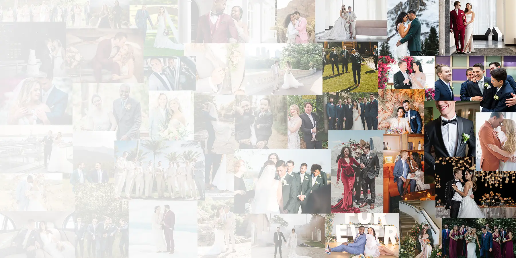 photo montage of dozens of weddings