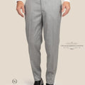 Glacier Grey Twill Pants - SARTORO