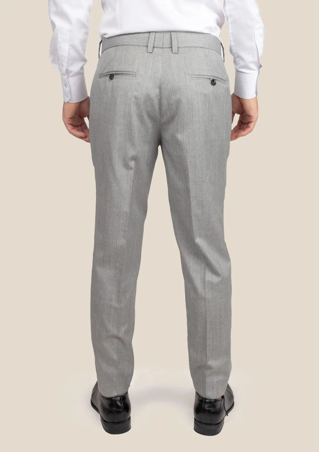 Glacier Grey Twill Pants - SARTORO