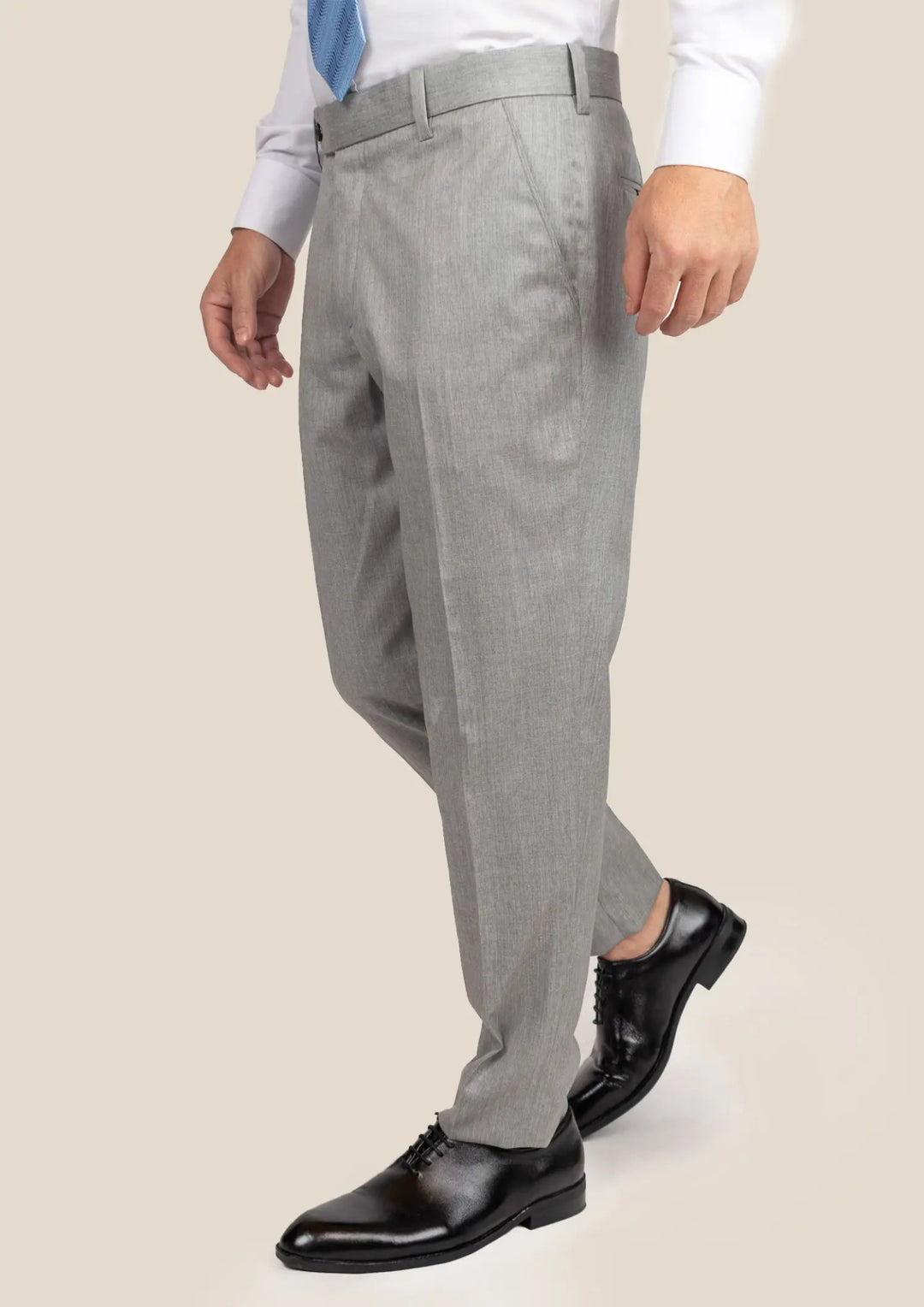 Glacier Grey Twill Pants - SARTORO