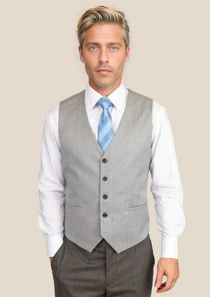 Glacier Grey Twill Vest