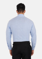 Glen Plaid Light Blue Shirt - SARTORO195
