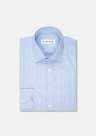 Glen Plaid Light Blue Shirt - SARTORO212