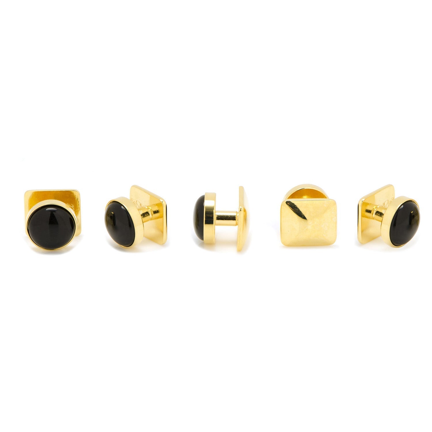 Gold and Onyx 5-Stud Set - SARTORO657