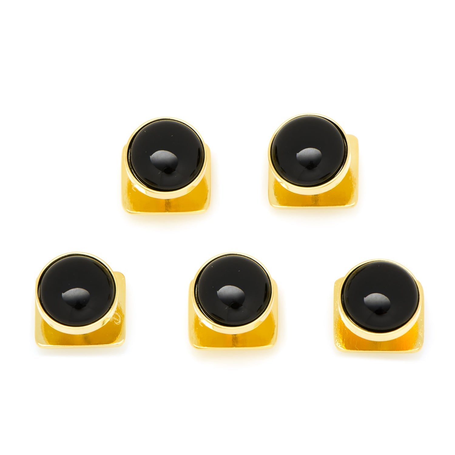 Gold and Onyx 5-Stud Set - SARTORO24