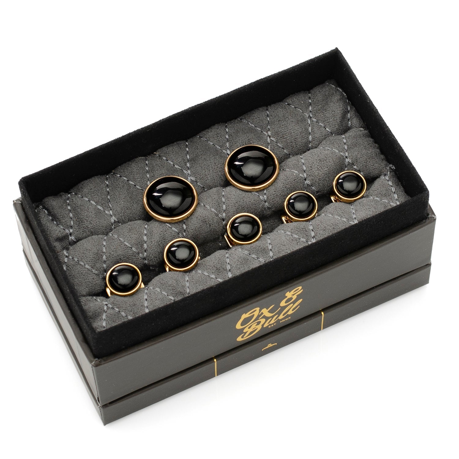 Gold and Onyx 5-Stud Set - SARTORO704