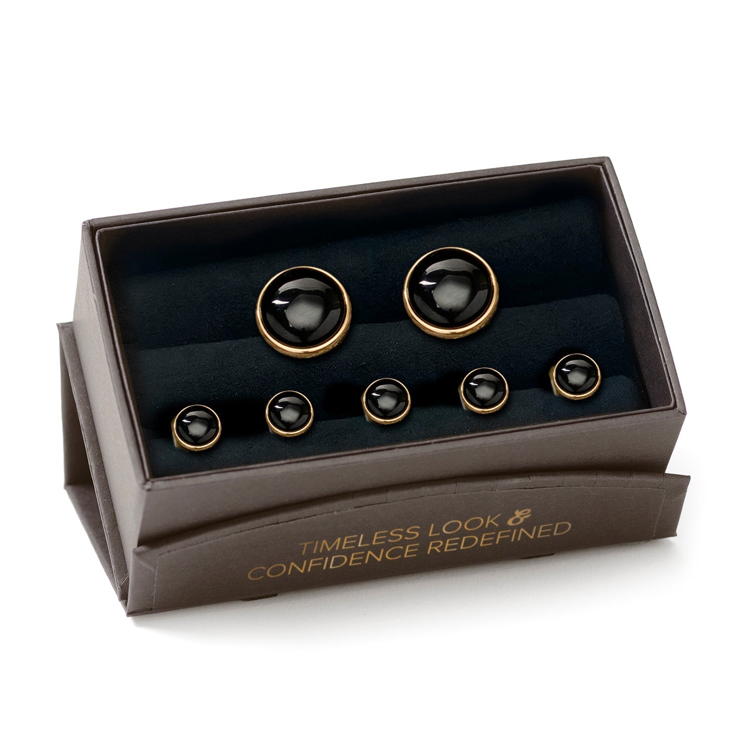 Gold and Onyx 5-Stud Set - SARTORO748
