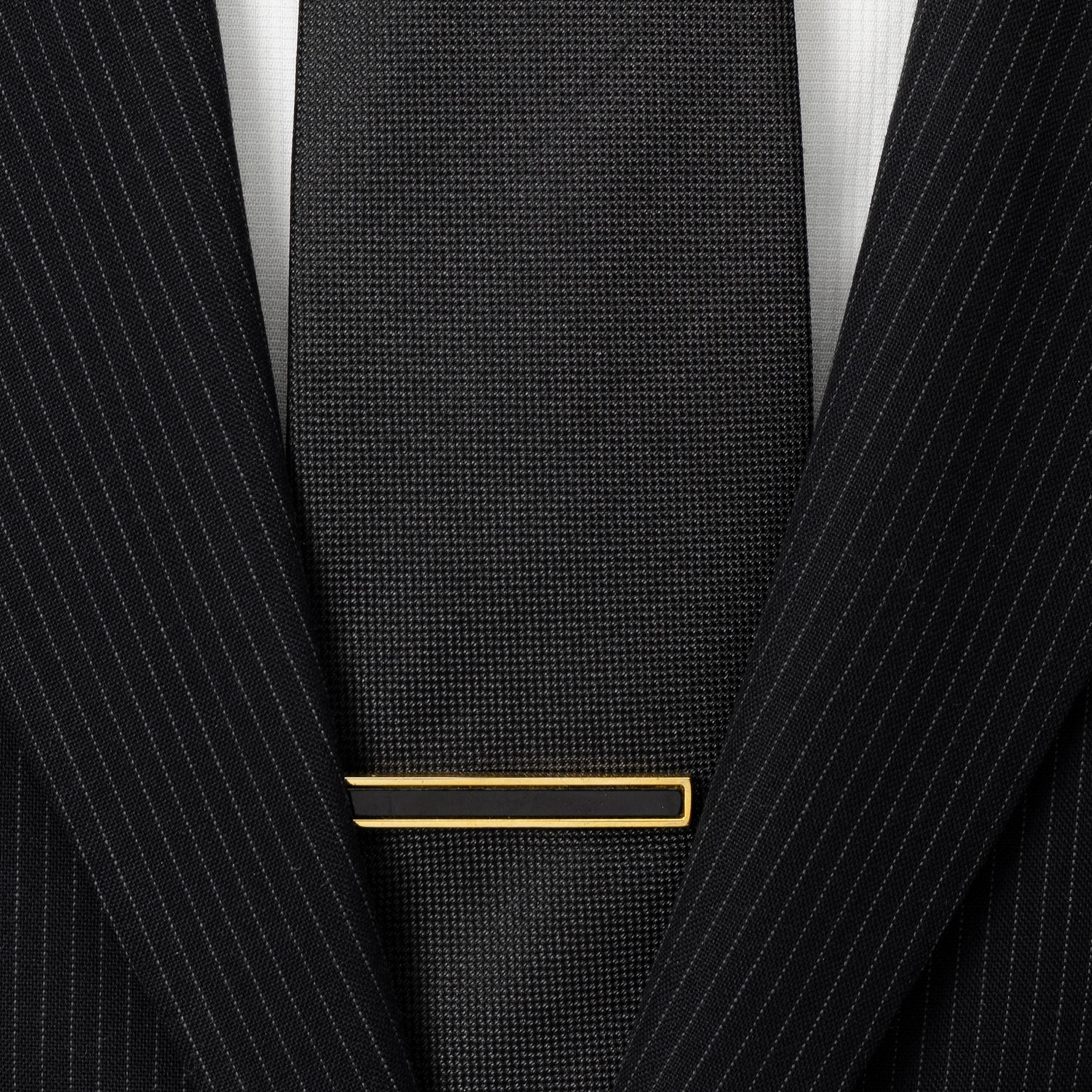 Gold and Onyx Inlaid Tie Clip - SARTORO991