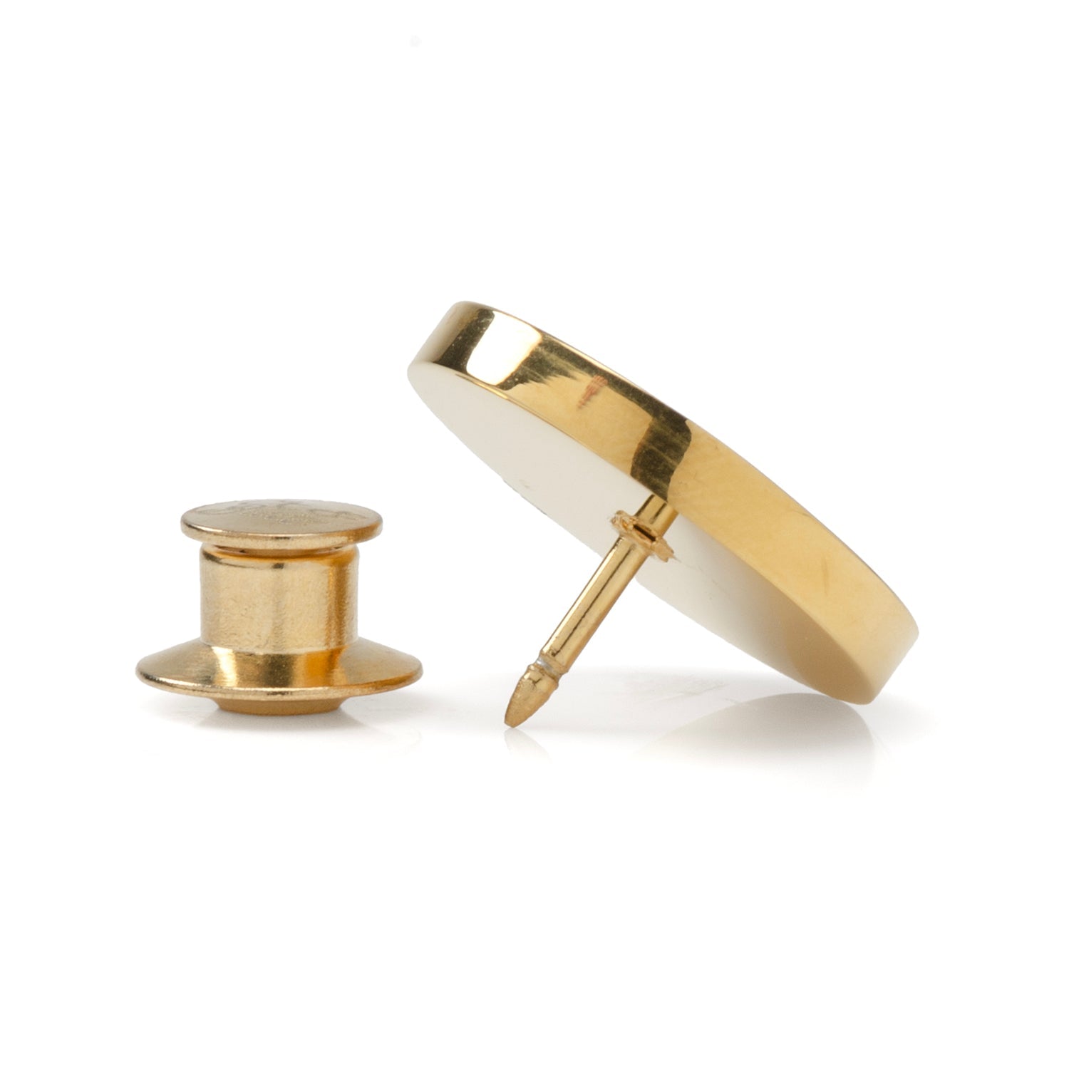 Gold Stainless Steel Round Infinity Engravable Lapel Pin - SARTORO222