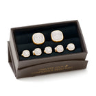 Gold Stainless Steel White Pave Crystal 5-Stud Set - SARTORO39