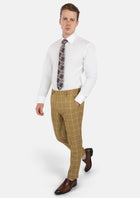 Gold Windowpane Pants - SARTORO617