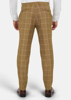 Gold Windowpane Pants - SARTORO113