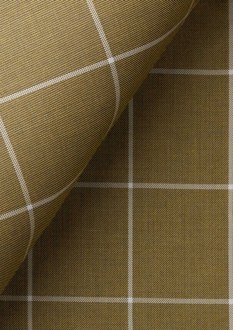 Gold Windowpane Vest - SARTORO502