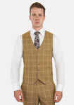 Gold Windowpane Vest