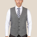 Granite Grey Birdseye Vest - SARTORO