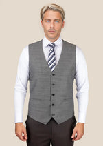 Granite Grey Birdseye Vest - SARTORO