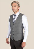 Granite Grey Birdseye Vest - SARTORO