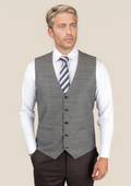 Granite Grey Birdseye Vest - SARTORO