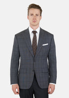 Graphite Grey Prince Of Wales Jacket - SARTORO262
