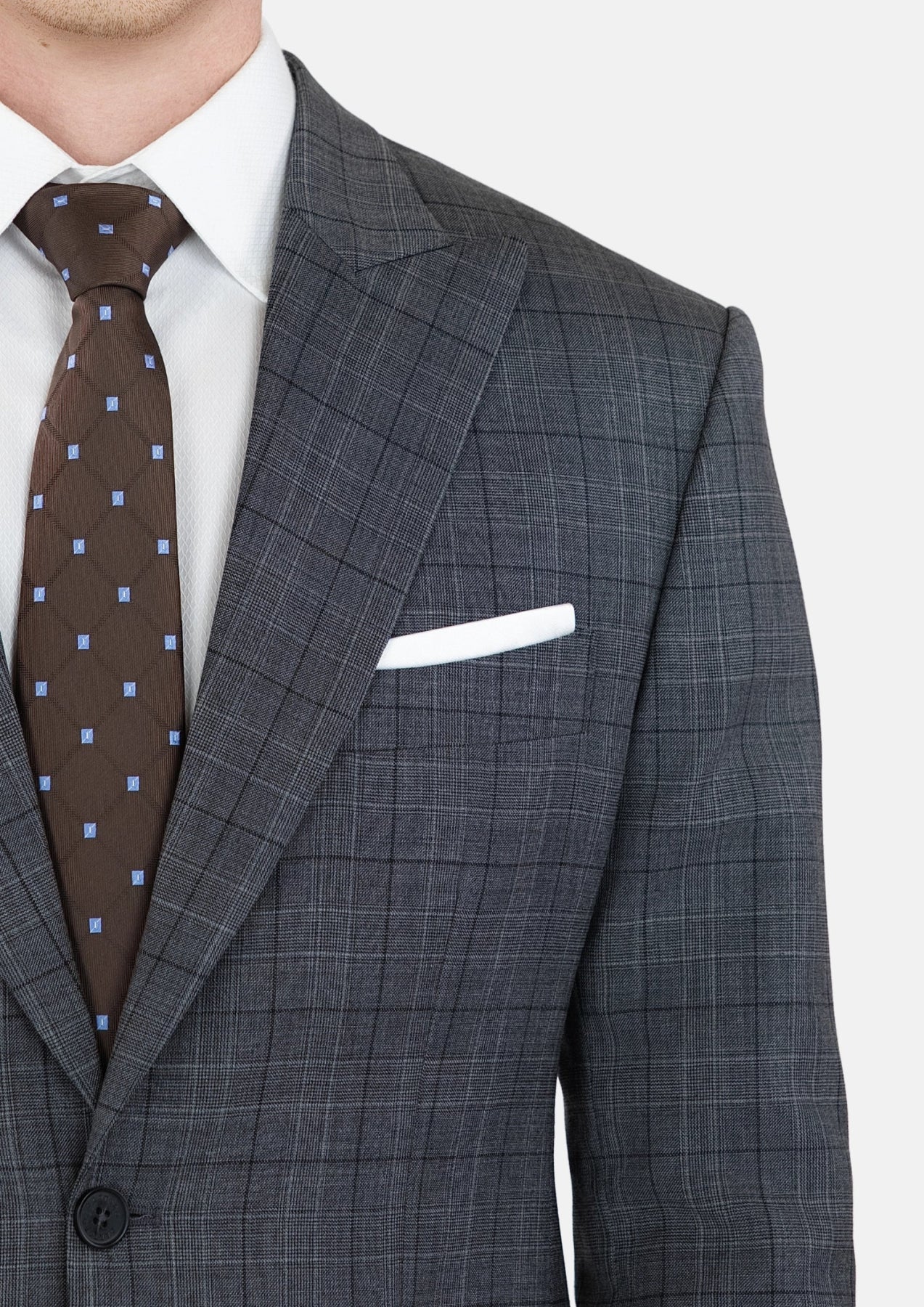 Graphite Grey Prince Of Wales Jacket - SARTORO42