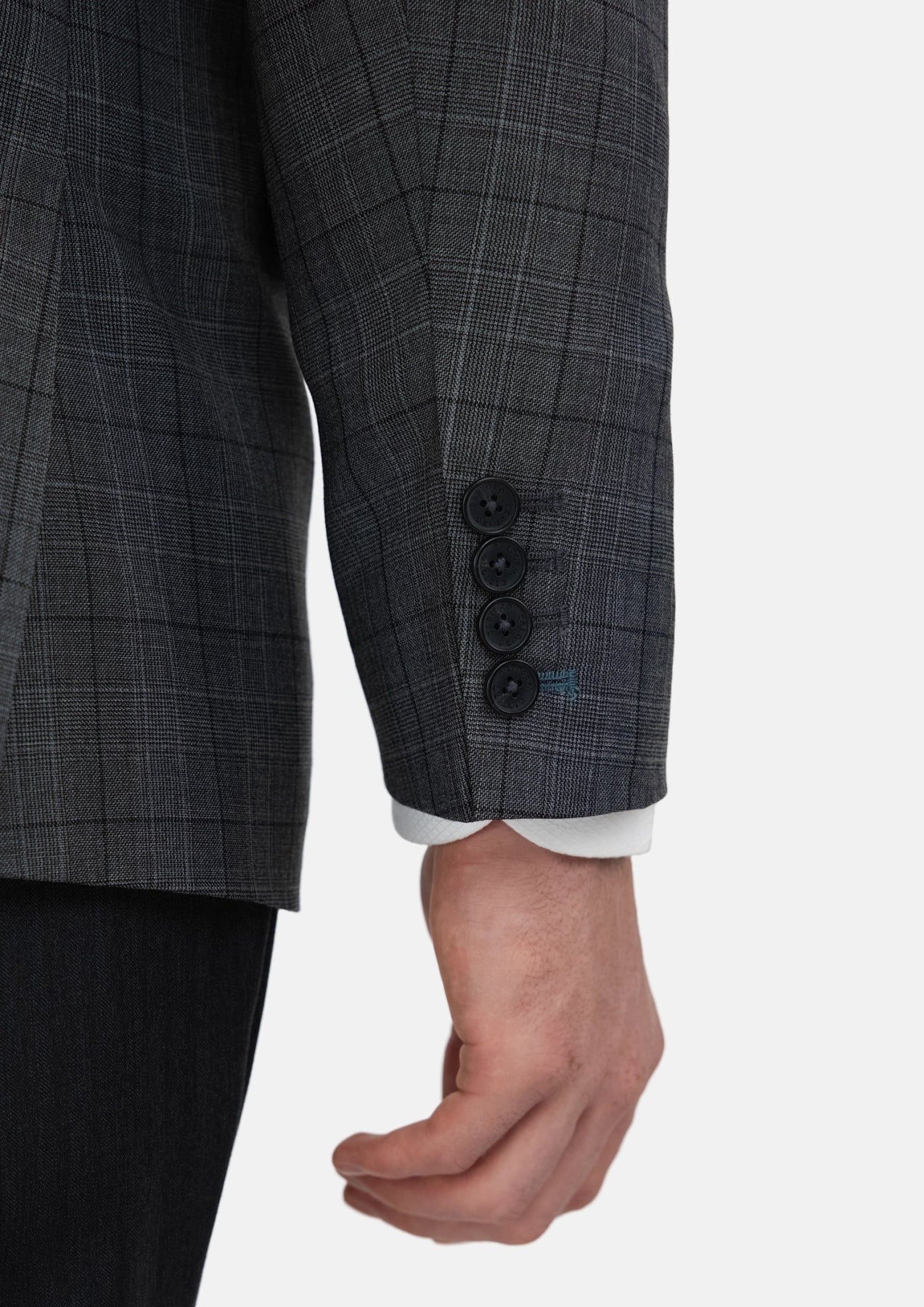 Graphite Grey Prince Of Wales Jacket - SARTORO552