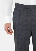 Graphite Grey Prince Of Wales Pants - SARTORO749