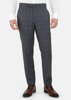 Graphite Grey Prince Of Wales Pants - SARTORO429