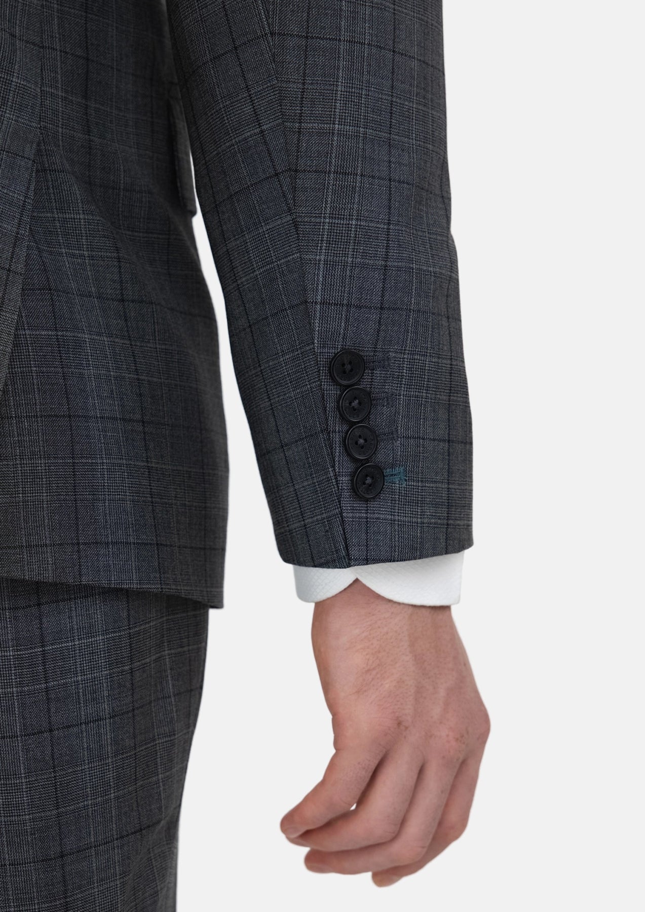 Graphite Grey Prince Of Wales Suit - SARTORO542