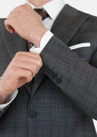 Graphite Grey Prince Of Wales Suit - SARTORO573