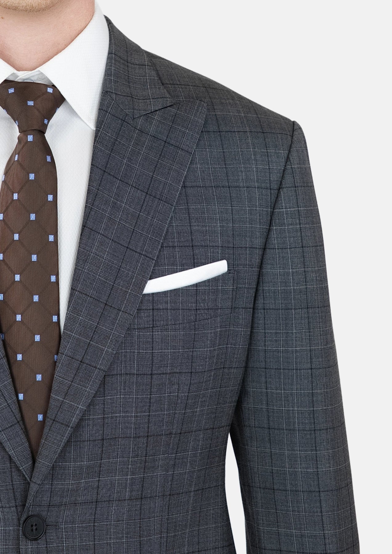 Graphite Grey Prince Of Wales Suit - SARTORO12