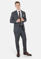 Graphite Grey Prince Of Wales Suit - SARTORO378