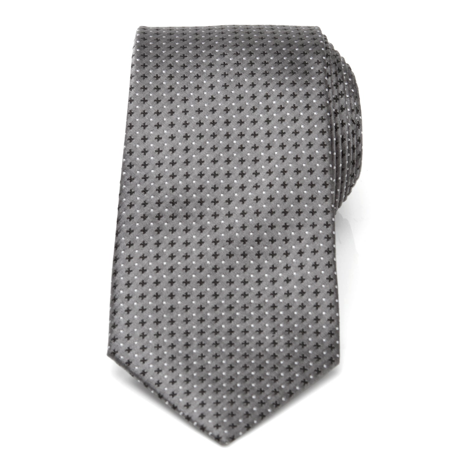 Gray Cross Dot-Men's Tie - SARTORO285