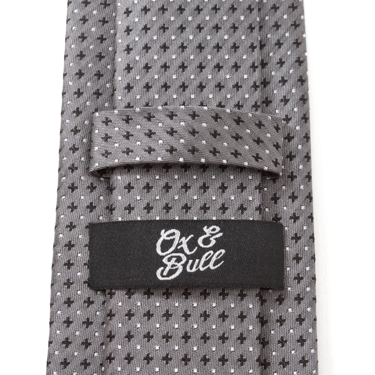Gray Cross Dot-Men's Tie - SARTORO974