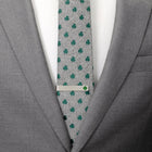 Green Clover Cufflinks and Tie Bar Gift Set - SARTORO925