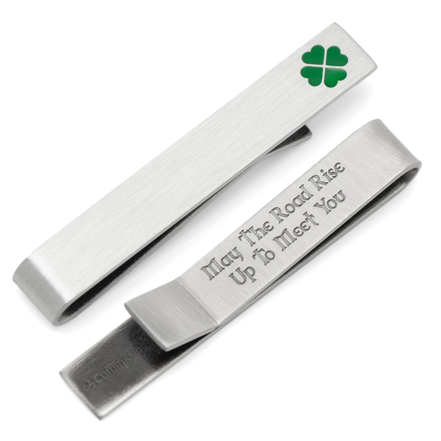 Green Clover Cufflinks and Tie Bar Gift Set - SARTORO150