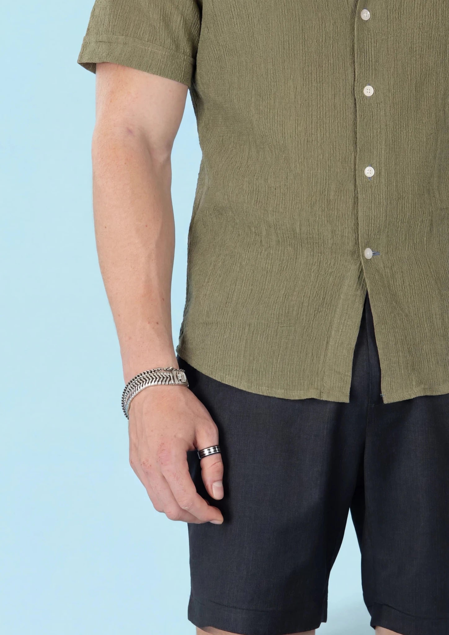 Green Linen T-Shirt906